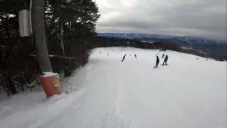 2022 0116 鷲ヶ岳スキー場 山頂から下まで・パーク初級滑走