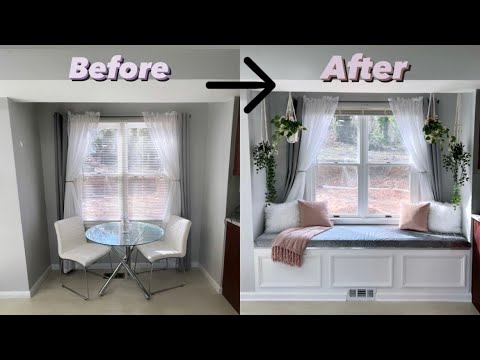 DIY WINDOW SEAT BENCH WITH STORAGE AND VENT Tutorial | Built-In Bench ...