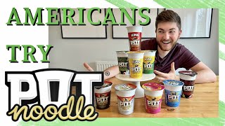 Pot Noodle Trials | AMERICANS TRY POT NOODLE | Do We Have A New Snack or Are We Taking These Back?
