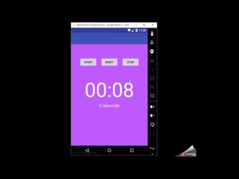 Chronometer Example Android Studio Stopwatch