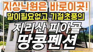 말이필요없는 지리산피아골 땅콩펜션/ 병풍처럼 둘러쌓인 산과 푸름물이 듬뿍있는 계곡절경 그리고 청결,깔끔,깨끗함의 펜션으로 오세요