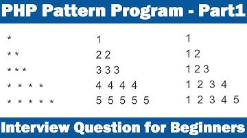 PHP Pattern Program - Part1 | Interview Question for Beginners
