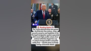 "Diversity Visa Lottery Paused: America First Immigration Shift"#trump#trumpnews#immigrationnews#new