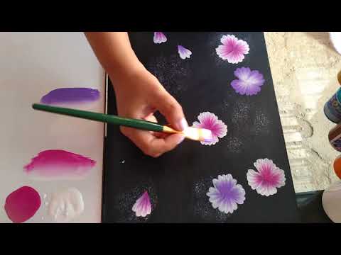 COMO PINTAR FLORES - 3 IDEAS, FÁCIL Y RÁPIDO- como pintar