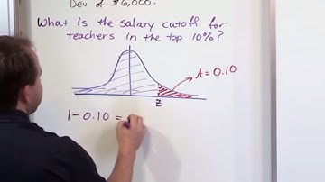 Lesson 19 - Finding Z-values With a Normal Distribution, Part 3