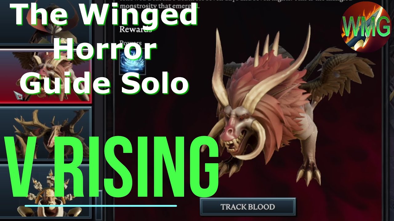 V Rising The Winged Horror Guide Solo (4k 60FPS) YouTube