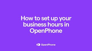 How to set up your business hours in OpenPhone #shorts screenshot 3