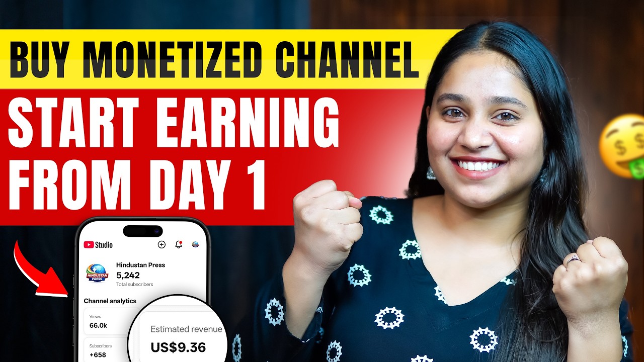 Start Earning on YouTube From Day 1 | Buy Monetized YouTube Channel & Earn Instantly