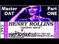 Part one henry rollins spoken word show live 1993 minneapolis concert performance original recording