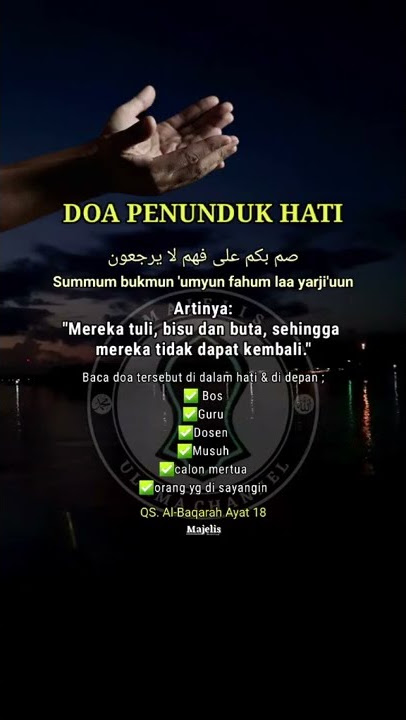 DOA PENUNDUK HATI
