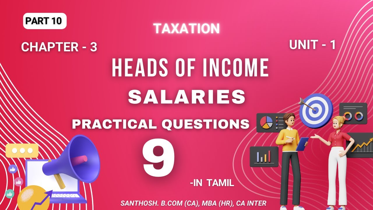 Salaries – Practical Questions 9 | CA Inter Income Tax Chapter 03 | Tamil