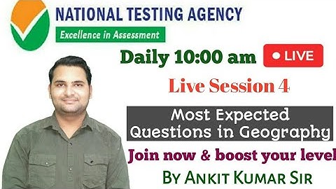 Most Expected Questions | Part 4 | Geography | NTA UGC NET/GIC/Assist. Prof. 2021 | Ankit Kumar Sir
