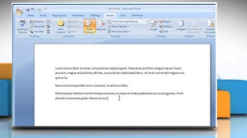 How to accept track changes Microsoft® Word 2007 :Tutorial