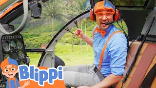 Blippi Explores Hawaii In A Helicopter! | Children's Song | Earth Stories for Kids