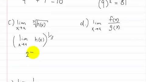 Calculus Limit Laws Part 2