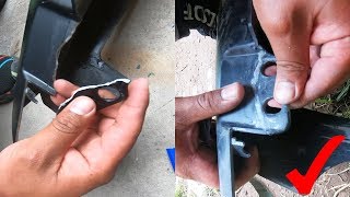 Repara las piezas rotas de tu moto Con BICARBONATO DE SODIO  y SUPERGLUE (quedan como piedra)