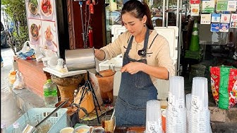 Smiling Angel! Thai Lady Selling Morning Coffee in Bangkok thumbnail