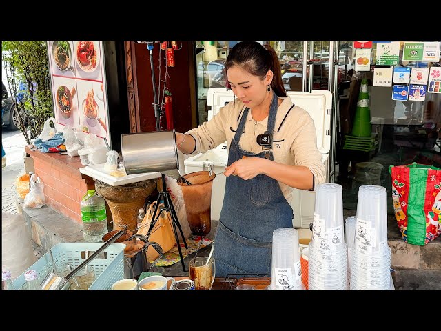 방콕의 미소천사! 태국 아가씨가 판매하는 모닝커피