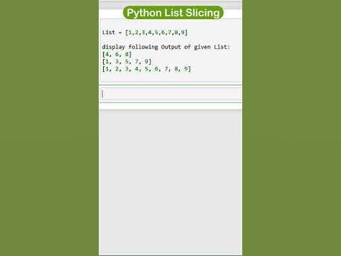 Python List Slicing | Python List | Python Sequences | Python Exersices ...