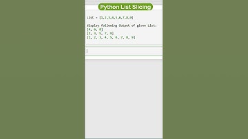 Python List Slicing | Python List | Python Sequences | Python Exersices | #shorts  #python #ytshorts
