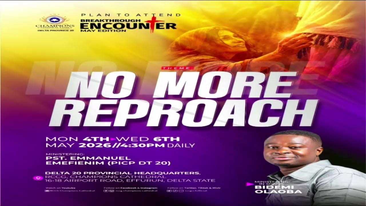 Breakthrough Encounter || No More Reproach || Day 1. 04/05/2026 - YouTube