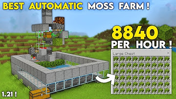 BEST AUTOMATIC MOSS FARM EVER!! (8840 Moss Block/Hour) in Minecraft Bedrock 1.21