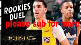 ROOKIES Duel Highlights Lonzo Ball vs Dennis Smith Jr 2018 01 13 Lakers vs Mavericks   SIC