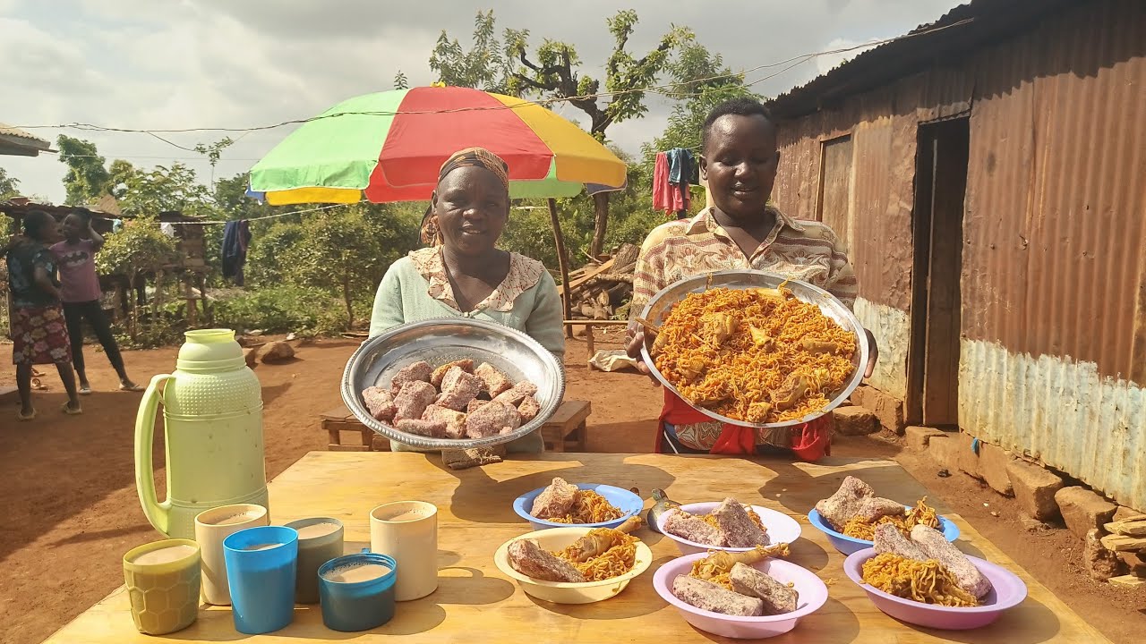 A taste of Africa village 🌍 life, healthiest breakfast you have never seen, milking goats 