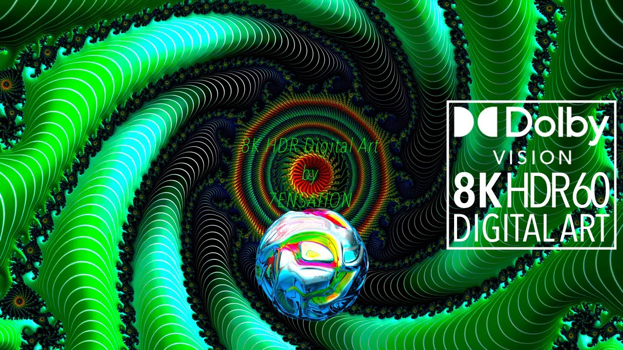 Dolby Vision 8K HDR 60fps｜Colorful Imagination｜Maths Town｜Digital Art｜3rd Power Mandelbrot Zoom