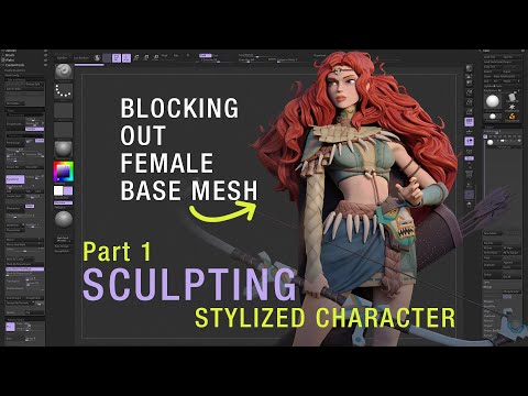 2D To 3D Sculpting Stylized Character In ZBrush | Timelapse Part 1