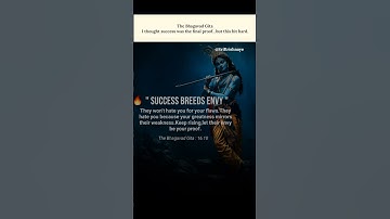 I thought success was the final proof…but this hit hard...#shorts #bhagavadgita #krishna