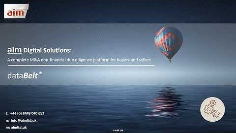 dataBelt®: a complete M&A non-financial due diligence platform (executive summary)