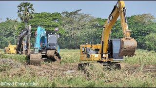 Excavator Digging Mud Canal Digging Clearing Mud From The Canal CAT 320B Komatsu PC200 Kobelco by TVC Machine 25,736 views 2 years ago 8 minutes, 8 seconds