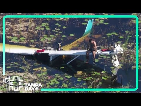 Pilot rescued 9 hours after plane crash in Florida Everglades