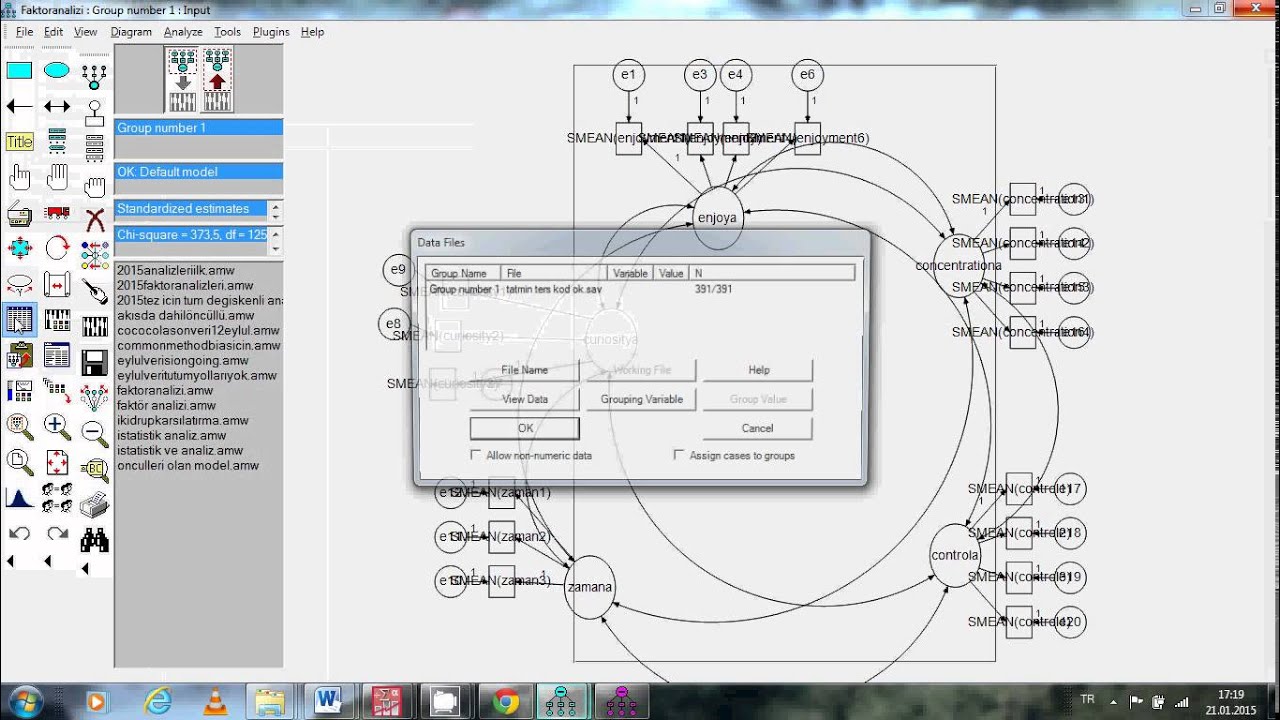 Amos Doğrulayıcı Faktör Analizi Pratik Bilgiler (3. Bölüm)