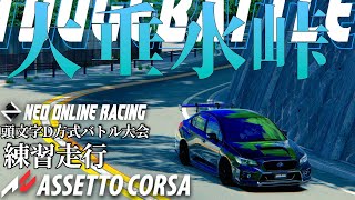 【大垂水峠】大会前夜！公道バトル大会 『Neo Online Racing』練習走行　2024年2月23日【Assetto Corsa】ラバルル芸夢