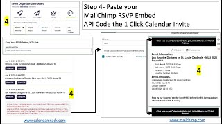 MailChimp RSVP Button- Step 4- Getting the Embed Code for Calendar Invite