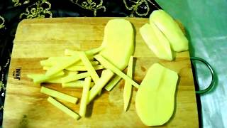 طريقة تقطيع البطاطس الأصابع بالتساوي زي كنتاكي