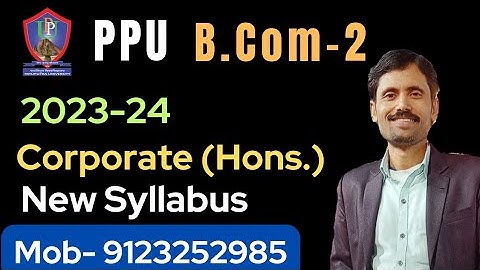 Patliputra University BCom part 2 corporate honours syllabus 2023