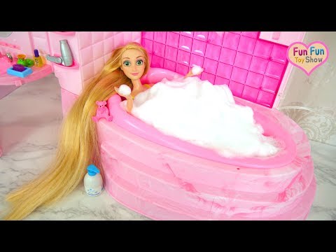 Barbie bebek Kabarcık Banyo Duş Zamanı