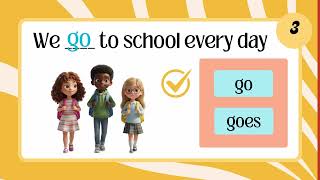 Present Simple Affirmative Quiz Part 1| Positive Sentences with Pronouns