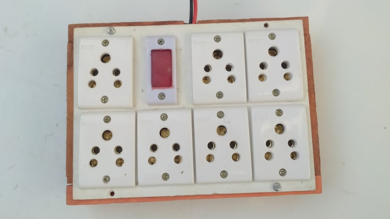 7 socket, 1 indicator wala switch board kaise banaye // switch/board/
