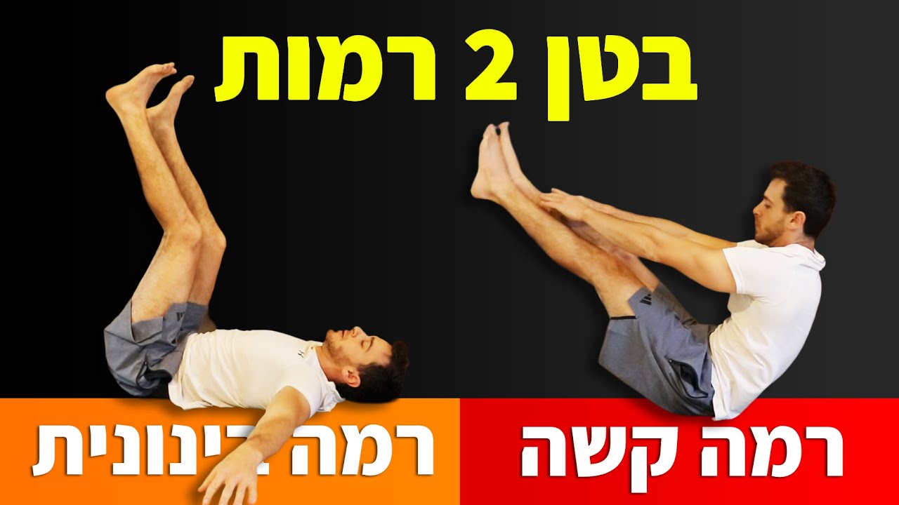 בטן מפלדה ב-8 דקות: אימון בטן 2 רמות | תרגילי בטן לנשים, לגברים, וגם לילדים