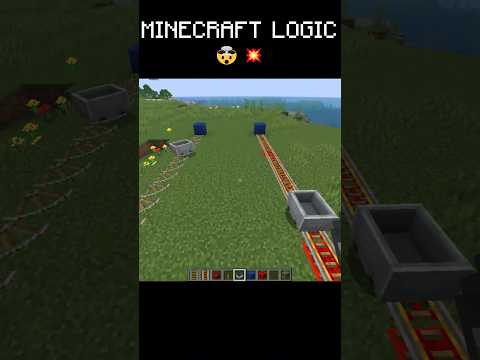 🚂 MINECRAFT LOGIC: Curvy Track WINS?! 😂 #minecraft #shorts