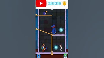HUGGEE PIN : STRETCHY ARM EVIL POPPY - GAME  MOBILE ANDROID,IOS #SHORTS GAMEPLAY HUGGY WUGGY 🎮😎