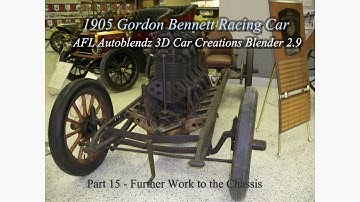 Blender Car Modelling tutorial of a 1905 Star Gordon Bennet  Work to Chassis Pt 15 #3dcars