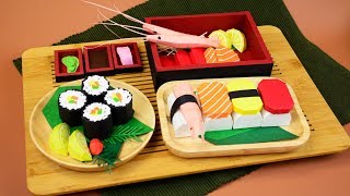 Stop motion cooking ASMR - Make Japanese sushi from paper | 紙から日本の寿司を作る|Meng's Stop Motion