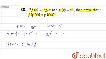 If `f(x)=log_(e)x and g(x)=e^(x)`, then prove that : `f(g(x)}=g{f(x)}`