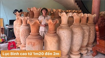 Báo Giá các Mẫu Lục Bình gỗ Xà Cừ Đỏ nguyên khối cao từ 1m20 đến 2m hàng thô giá cực rẻ