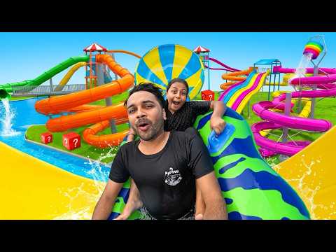 Small VS biggest waterpark slide challenge with sam and sia😍